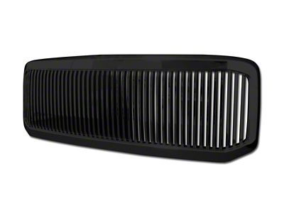 Armordillo Vertical Upper Replacement Grille; Gloss Black (05-07 F-350 Super Duty)