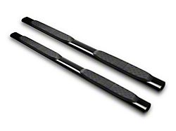 Armordillo 5-Inch Oval Side Step Bars; Black (09-14 RAM 1500 Quad Cab)