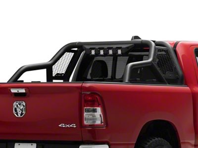 Armordillo CR1 Chase Rack with LED Shroud; Matte Black (19-24 RAM 1500 w/o RAM Box)