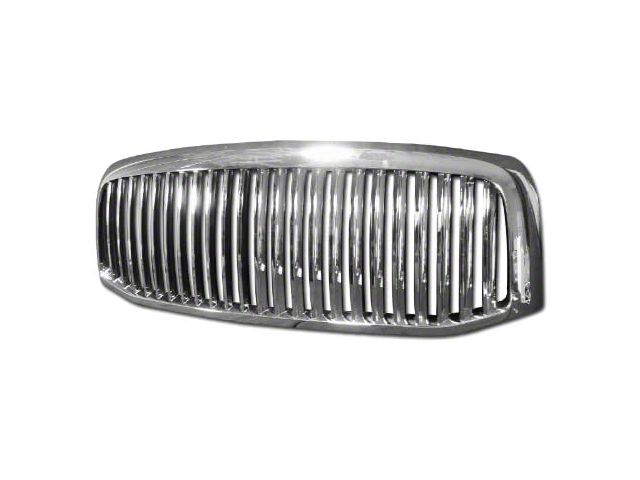 Armordillo Vertical Style Upper Replacement Grille; Chrome (06-09 RAM 3500)