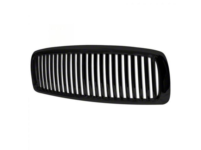 Armordillo Vertical Style Upper Replacement Grille; Gloss Black (03-05 RAM 3500)