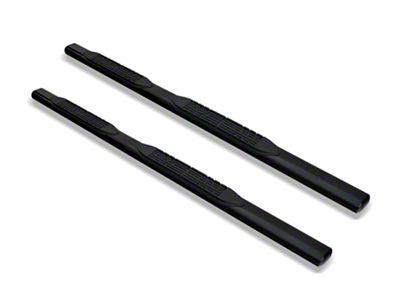 Armordillo 4-Inch Oval Side Step Bars; Body Mount; Black (99-18 Sierra 1500 Extended/Double Cab)