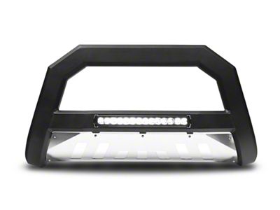 Armordillo AR Series Bull Bar with Aluminum Skid Plate and LED Light Bar; Matte Black (01-06 Sierra 3500 HD)