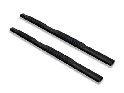 Armordillo 4-Inch Oval Side Step Bars; Body Mount; Black (04-13 Silverado 1500 Crew Cab)