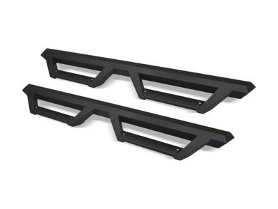 Armordillo AR Drop Side Step Bars; Matte Black (07-19 Silverado 3500 HD Extended/Double Cab)