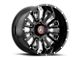 Asanti Blackhawk Gloss Black Milled 8-Lug Wheel; 20x9; -12mm Offset (03-09 RAM 2500)