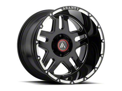 Asanti Enforcer Gloss Black Milled 8-Lug Wheel; 17x9; -12mm Offset (03-09 RAM 2500)