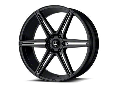 Asanti Alpha 6 Gloss Black Milled 6-Lug Wheel; 22x10; 30mm Offset (07-13 Sierra 1500)