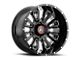 Asanti Blackhawk Gloss Black Milled 6-Lug Wheel; 20x9; 18mm Offset (07-13 Sierra 1500)