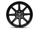 Asanti Kaiser Satin Black with Gloss Black Lip 6-Lug Wheel; 22x9.5; 30mm Offset (07-13 Sierra 1500)