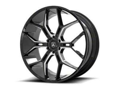 Asanti Monarch Truck Gloss Black Milled 6-Lug Wheel; 22x9.5; 20mm Offset (07-13 Sierra 1500)