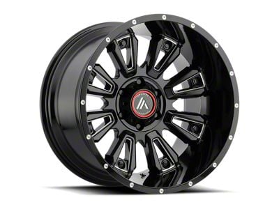 Asanti Blackhawk Gloss Black Milled 6-Lug Wheel; 20x9; 18mm Offset (07-13 Silverado 1500)