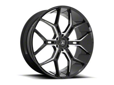 Asanti Monarch Truck Gloss Black Milled 6-Lug Wheel; 24x10; 35mm Offset (07-13 Silverado 1500)