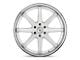 Asanti Kaiser Brushed Silver with Chrome Lip 6-Lug Wheel; 24x10; 30mm Offset (07-14 Tahoe)