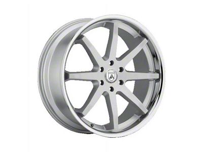 Asanti Kaiser Brushed Silver Chrome Lip 6-Lug Wheel; 22x9.5; 30mm Offset (07-14 Yukon)