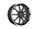 Asanti Emperor Gloss Black Milled with Chrome Lip 6-Lug Wheel; 22x10; 30mm Offset (09-14 F-150)