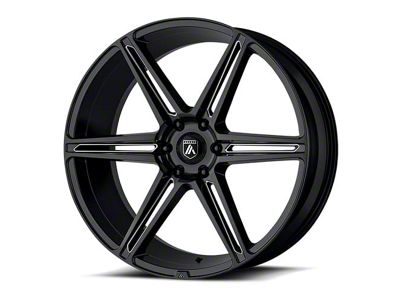 Asanti Alpha 6 Gloss Black Milled 6-Lug Wheel; 22x10; 30mm Offset (14-18 Sierra 1500)