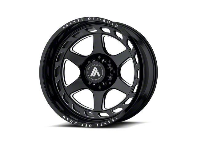 Asanti Anvil Gloss Black Milled 6-Lug Wheel; 20x12; -44mm Offset (14-18 Sierra 1500)