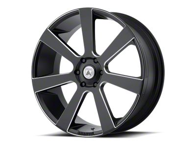 Asanti Apollo Satin Black Milled 6-Lug Wheel; 22x9; 15mm Offset (14-18 Sierra 1500)