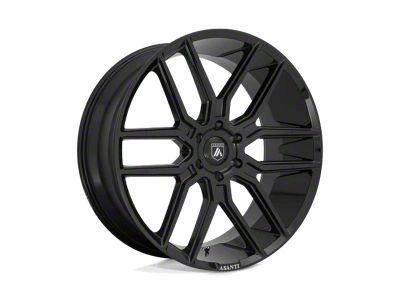 Asanti Baron Gloss Black 6-Lug Wheel; 22x9.5; 15mm Offset (14-18 Sierra 1500)