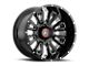 Asanti Blackhawk Gloss Black Milled 6-Lug Wheel; 20x9; -12mm Offset (14-18 Sierra 1500)