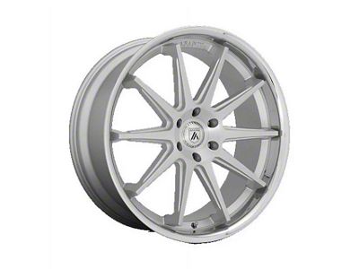 Asanti Emperor Brushed Silver with Chrome Lip 6-Lug Wheel; 22x10; 15mm Offset (14-18 Sierra 1500)