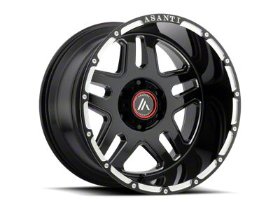 Asanti Enforcer Gloss Black Milled 6-Lug Wheel; 20x9; 40mm Offset (14-18 Sierra 1500)