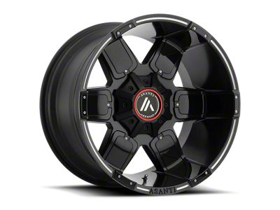 Asanti Warthog Satin Black Milled 8-Lug Wheel; 20x10; -24mm Offset (15-19 Silverado 3500 HD SRW)