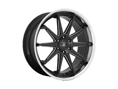 Asanti Emperor Gloss Black Milled with Chrome Lip 6-Lug Wheel; 22x10; 30mm Offset (15-20 Yukon)