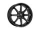 Asanti Kaiser Satin Black with Gloss Black Lip 6-Lug Wheel; 24x10; 30mm Offset (2024 Ranger)