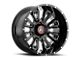 Asanti Blackhawk Gloss Black Milled 6-Lug Wheel; 20x12; -44mm Offset (99-06 Sierra 1500)