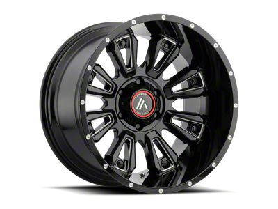 Asanti Blackhawk Gloss Black Milled 6-Lug Wheel; 20x9; -12mm Offset (99-06 Silverado 1500)