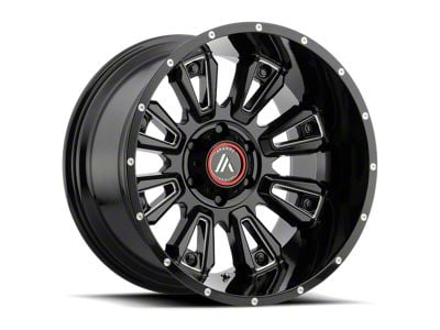 Asanti Blackhawk Gloss Black Milled 6-Lug Wheel; 20x9; -12mm Offset (23-24 Canyon)