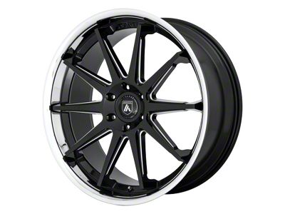 Asanti Emperor Gloss Black Milled with Chrome Lip 6-Lug Wheel; 22x10; 15mm Offset (23-24 Canyon)