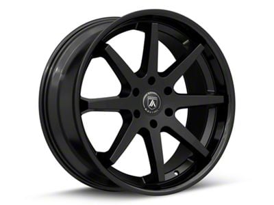 Asanti Kaiser Satin Black with Gloss Black Lip 6-Lug Wheel; 22x9.5; 30mm Offset (23-24 Canyon)