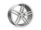 Asanti Orion Brushed Silver with Carbon Fiber Insert 5-Lug Wheel; 19x8.5; 38mm Offset (87-90 Dakota)