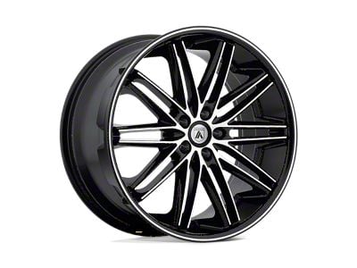 Asanti Pollux Machined Face with Black Lip 5-Lug Wheel; 20x8.5; 38mm Offset (87-90 Dakota)