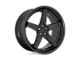 Asanti Regal Satin Black with Gloss Black Lip 5-Lug Wheel; 20x9; 35mm Offset (87-90 Dakota)