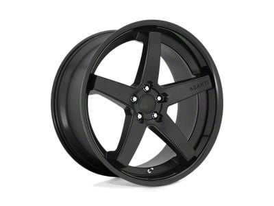 Asanti Regal Satin Black with Gloss Black Lip 5-Lug Wheel; 22x9; 32mm Offset (87-90 Dakota)