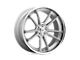 Asanti Sigma Brushed Silver with Chrome Lip 5-Lug Wheel; 20x9; 35mm Offset (87-90 Dakota)