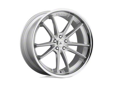 Asanti Sigma Brushed Silver with Chrome Lip 5-Lug Wheel; 22x9; 32mm Offset (87-90 Dakota)