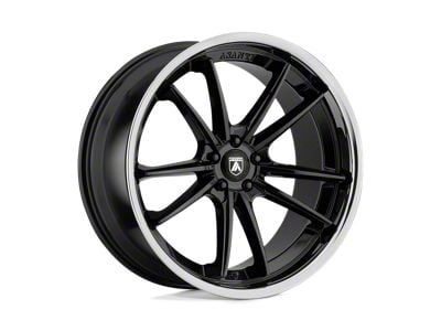 Asanti Sigma Gloss Black with Chrome Lip 5-Lug Wheel; 20x10.5; 38mm Offset (87-90 Dakota)