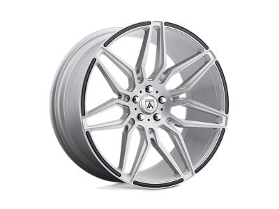 Asanti Sirius Brushed Silver with Carbon Fiber Insert 5-Lug Wheel; 22x9; 32mm Offset (87-90 Dakota)