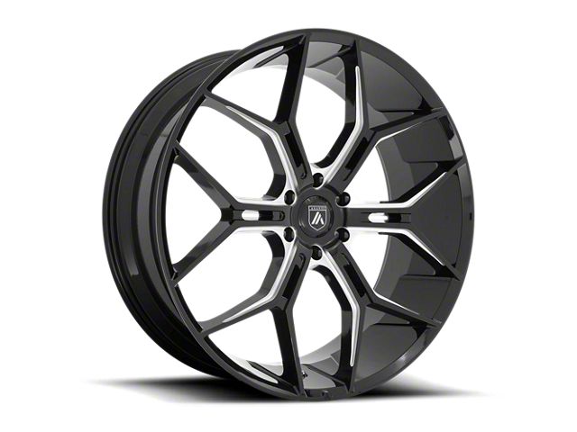 Asanti Monarch Truck Gloss Black Milled 6-Lug Wheel; 24x10; 35mm Offset (21-24 F-150)