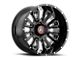 Asanti Blackhawk Gloss Black Milled 8-Lug Wheel; 20x9; -12mm Offset (06-08 RAM 1500 Mega Cab)