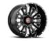 Asanti Blackhawk Gloss Black Milled 6-Lug Wheel; 20x9; 18mm Offset (19-24 Sierra 1500)