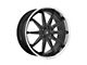 Asanti Emperor Gloss Black Milled with Chrome Lip 6-Lug Wheel; 22x10; 30mm Offset (19-24 Sierra 1500)