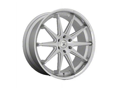 Asanti Emperor Brushed Silver with Chrome Lip 6-Lug Wheel; 22x10; 15mm Offset (19-25 Silverado 1500)