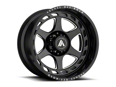 Asanti Anvil Gloss Black Milled 8-Lug Wheel; 22x12; -44mm Offset (07-10 Silverado 2500 HD)