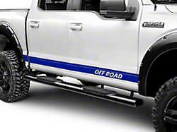 SEC10 Rocker Stripes with Off Road Lettering; Blue (11-24 F-350 Super Duty)